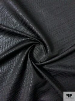 Italian Diagonal Streaky Striped Jacquard Weave Metallic Brocade - Black -Fabrics And Fabrics Store 12059 2