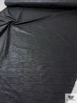 Italian Diagonal Streaky Striped Jacquard Weave Metallic Brocade - Black -Fabrics And Fabrics Store 12059 8