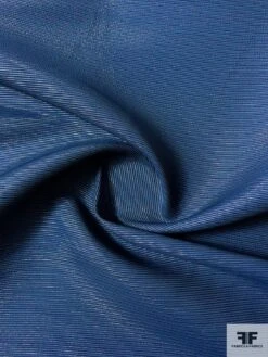 Made In England Shimmery Ottoman Striped Lamé - Blue -Fabrics And Fabrics Store 12064 2