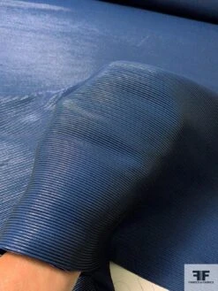 Made In England Shimmery Ottoman Striped Lamé - Blue -Fabrics And Fabrics Store 12064 6