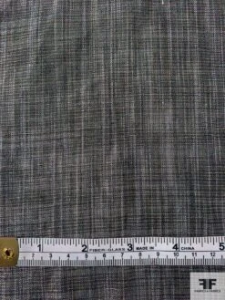 Italian Linen-Like Cotton With Lurex Stripes Lamé - Dark Navy / Grey / Gold -Fabrics And Fabrics Store 12066 4