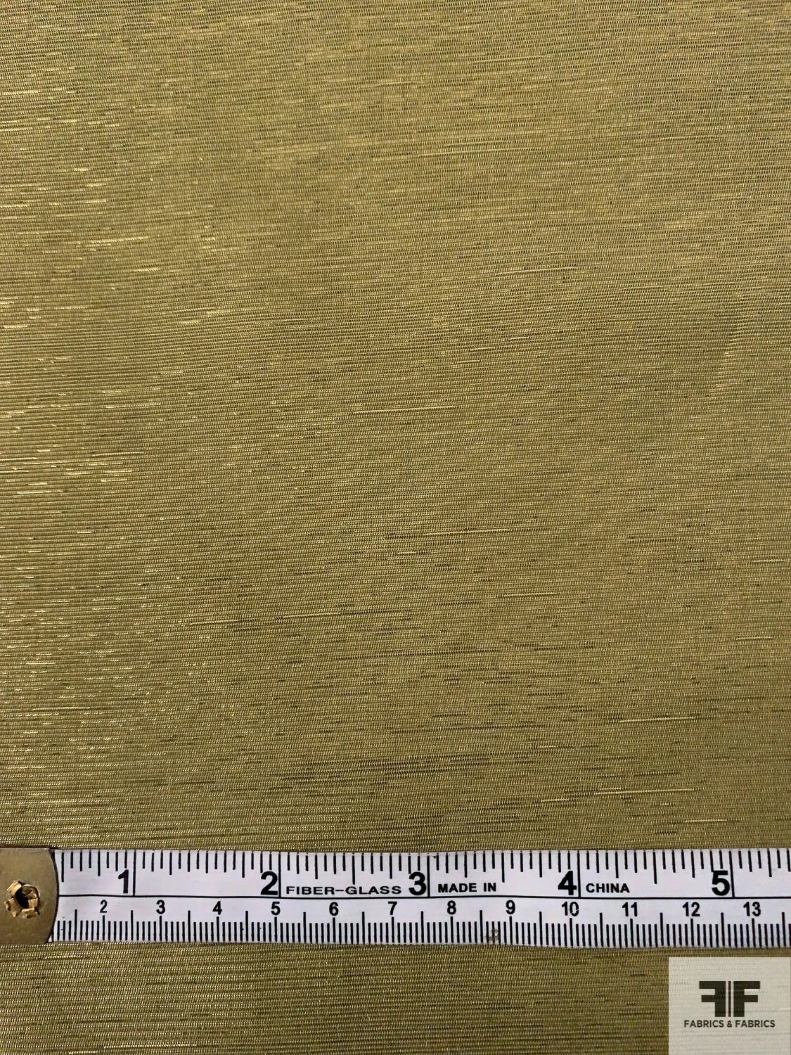 Italian Semi-Sheer Viscose Blend Lamé - Olive Green / Gold 7 Italian Semi-Sheer Viscose Blend Lamé - Olive Green / Gold - Image 5
