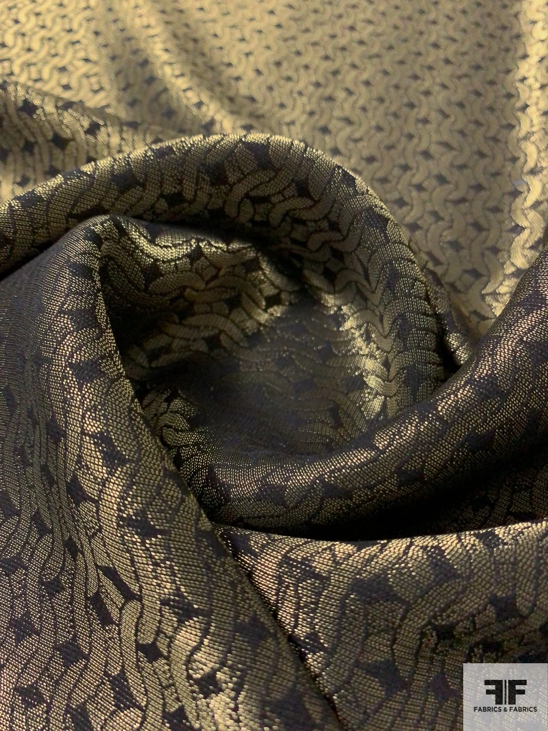 Made In Italy J Mendel Linking Loops Lamé - Antique Gold / Black 4 Made In Italy J Mendel Linking Loops Lamé - Antique Gold / Black - Image 2