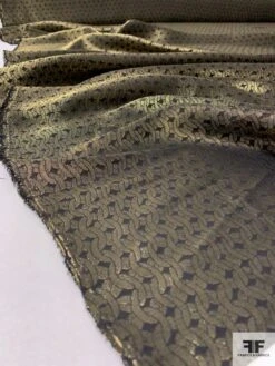 Made In Italy J Mendel Linking Loops Lamé - Antique Gold / Black 16 Made In Italy J Mendel Linking Loops Lamé - Antique Gold / Black -Fabrics And Fabrics Store 12069 7