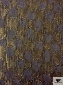 Made In France Silk Chiffon With Metallic Hazy Crosshatch Pattern - Antique Gold / Black 14 Made In France Silk Chiffon With Metallic Hazy Crosshatch Pattern - Antique Gold / Black -Fabrics And Fabrics Store 12071 4