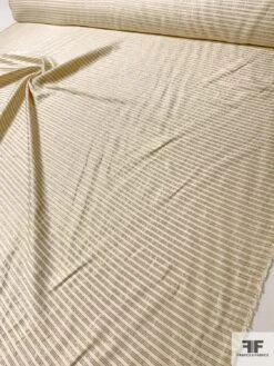 Italian Ralph Lauren Horizontal Lurex Striped Lamé - Cream / Gold 17 Italian Ralph Lauren Horizontal Lurex Striped Lamé - Cream / Gold -Fabrics And Fabrics Store 12074 8