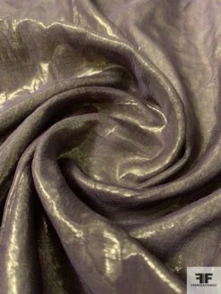 Italian 2-Ply Stitched Lamé On Silk Chiffon - Gold / Dusty Purple -Fabrics And Fabrics Store 12082 3