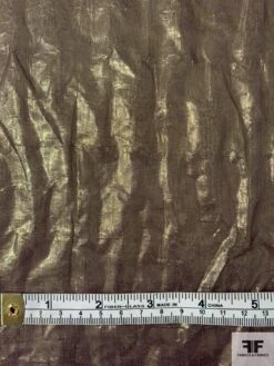 Italian 2-Ply Stitched Lamé On Silk Chiffon - Gold / Dusty Purple -Fabrics And Fabrics Store 12082 5