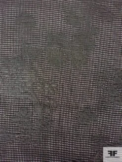 Italian Basketweave Viscose Gazar Floral Jacquard Lamé - Metallic Black 14 Italian Basketweave Viscose Gazar Floral Jacquard Lamé - Metallic Black -Fabrics And Fabrics Store 12084 4
