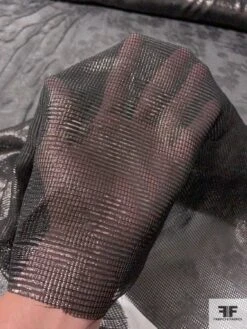 Italian Basketweave Viscose Gazar Floral Jacquard Lamé - Metallic Black 16 Italian Basketweave Viscose Gazar Floral Jacquard Lamé - Metallic Black -Fabrics And Fabrics Store 12084 6