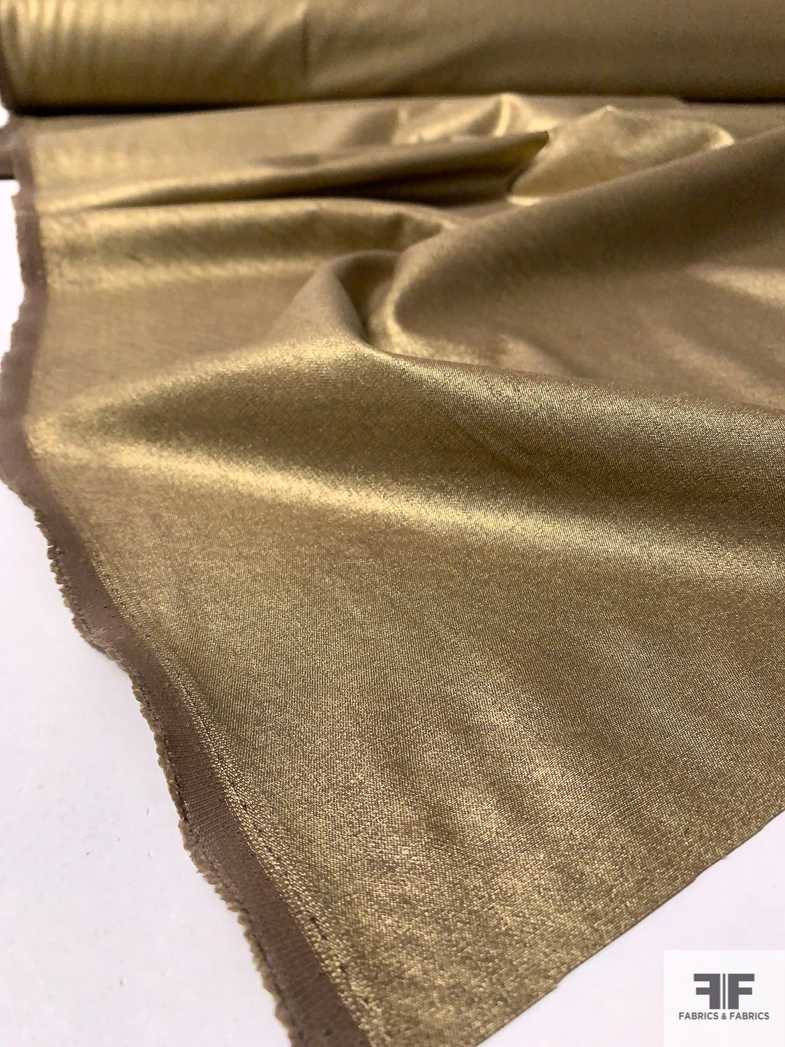 Italian Ralph Lauren Fine Cotton Blend Foil Printed Twill Lamé - Antique Gold 4 Italian Ralph Lauren Fine Cotton Blend Foil Printed Twill Lamé - Antique Gold - Image 2