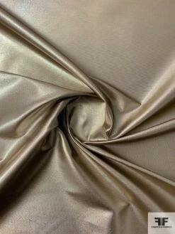 Italian Shimmery Glam Satin Weight Lamé - Light Gold -Fabrics And Fabrics Store 12090 2