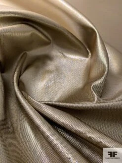 Italian Shimmery Glam Satin Weight Lamé - Light Gold