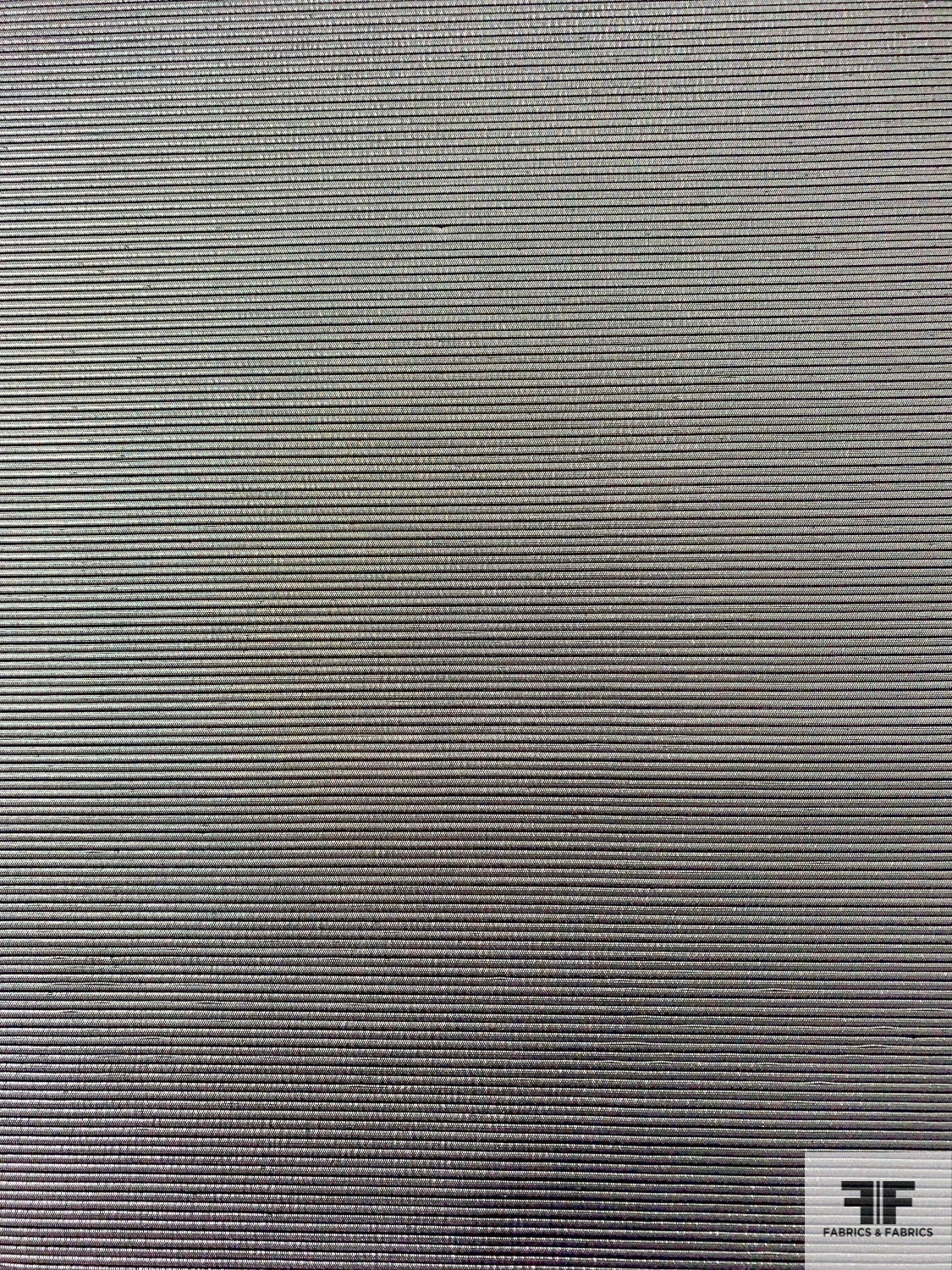 Made In England Ottoman Striped Lamé - Silver / Black 7 Made In England Ottoman Striped Lamé - Silver / Black - Image 5