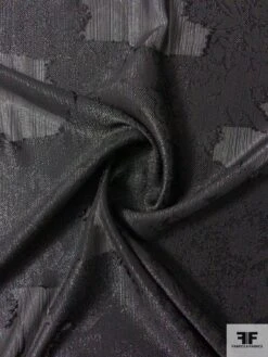 Italian Abstract Viscose And Metallic Chiffon Fil Coupé - Black 12 Italian Abstract Viscose And Metallic Chiffon Fil Coupé - Black -Fabrics And Fabrics Store 12096 2