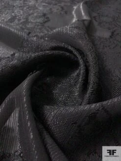 Italian Abstract Viscose And Metallic Chiffon Fil Coupé - Black 13 Italian Abstract Viscose And Metallic Chiffon Fil Coupé - Black -Fabrics And Fabrics Store 12096 3