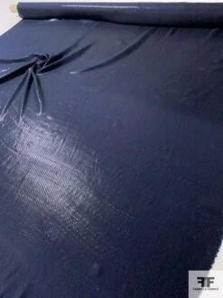 Italian Semi-Sheer Silk Blend Lamé - Navy -Fabrics And Fabrics Store 12097 7