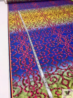 Ombré Jewel Necklace Printed Silk And Cotton Faille - Multicolor -Fabrics And Fabrics Store 12565 8