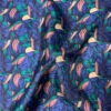 Graphic Printed Vintage Silk Twill - Indigo Blue / Dusty Rose / Green 1 Graphic Printed Vintage Silk Twill - Indigo Blue / Dusty Rose / Green -Fabrics And Fabrics Store 12639 1