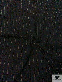 Vertical Lurex Striped Rayon Gauze - Black / Gold 12 Vertical Lurex Striped Rayon Gauze - Black / Gold -Fabrics And Fabrics Store 12698 1