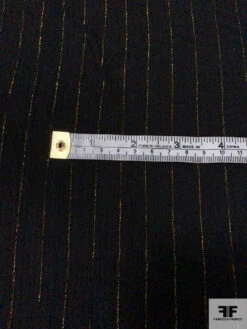 Vertical Lurex Striped Rayon Gauze - Black / Gold 15 Vertical Lurex Striped Rayon Gauze - Black / Gold -Fabrics And Fabrics Store 12698 5