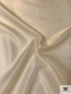 Italian Slightly Crisp Silk And Lurex Organza - Light Gold -Fabrics And Fabrics Store 12809 2
