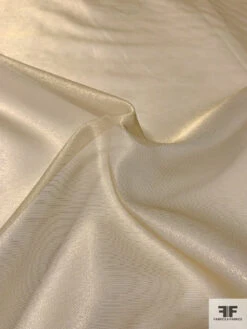 Italian Slightly Crisp Silk And Lurex Organza - Light Gold