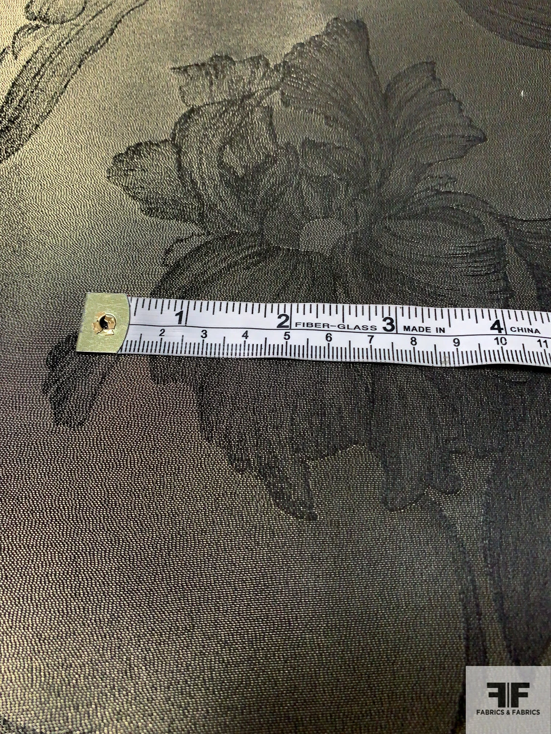 Italian Romantic Floral Soft Jacquard Lamé - Midnight Gold / Black 9 Italian Romantic Floral Soft Jacquard Lamé - Midnight Gold / Black - Image 7