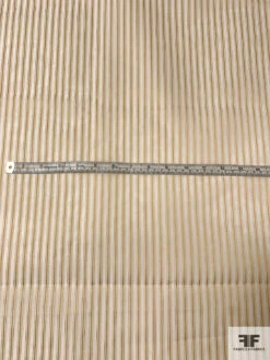 Vertical Satin Striped Silk Organza - Tan / Off-White 14 Vertical Satin Striped Silk Organza - Tan / Off-White -Fabrics And Fabrics Store 12833 4