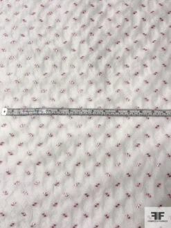 Italian Lurex Dotted Silk Blend Jacquard Gazar - White / Metallic Pink 14 Italian Lurex Dotted Silk Blend Jacquard Gazar - White / Metallic Pink -Fabrics And Fabrics Store 12840 4