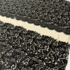 Italian Vintage DVF Stretch Panné Velvet Knit Panel - Black / Cream