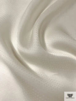 Italian Micro Polka Dot Jacquard Satin Face Organza - Ivory -Fabrics And Fabrics Store 12910 4