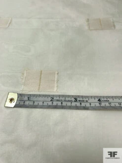 Rectangles Fil Coupé Stiff Silk Organza With Lurex Stitching - Ivory / Gold -Fabrics And Fabrics Store 12934 3