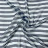 Horizontal Striped Printed Silk Chiffon - Navy / Light Sky Blue 2 Horizontal Striped Printed Silk Chiffon - Navy / Light Sky Blue -Fabrics And Fabrics Store 12973 4