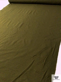 Made In Japan Plissé Cotton Voile Shirting - Olive Green -Fabrics And Fabrics Store 13134 4