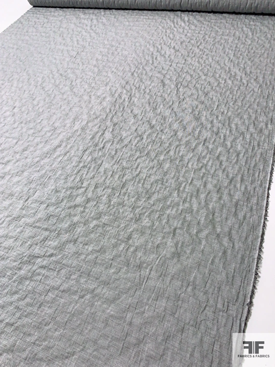 Yarn-Dyed Voile Cotton Shirting - Black / White 7 Yarn-Dyed Voile Cotton Shirting - Black / White - Image 5