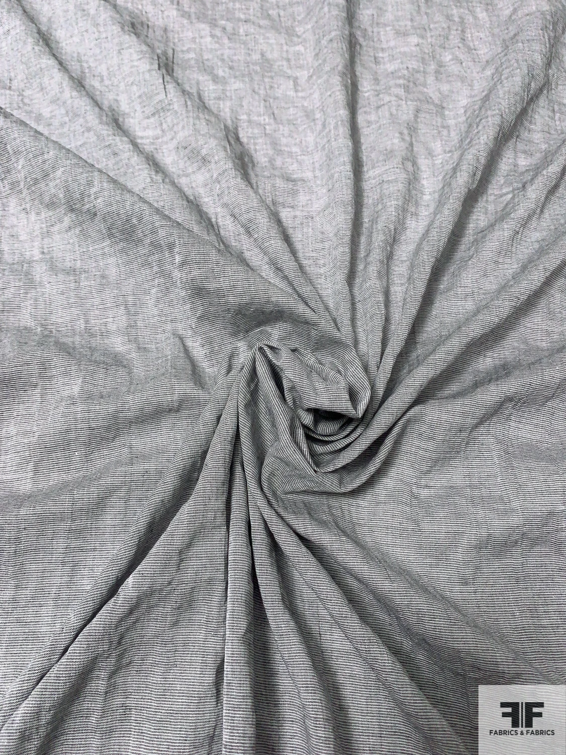 Yarn-Dyed Voile Cotton Shirting - Black / White 3 Yarn-Dyed Voile Cotton Shirting - Black / White