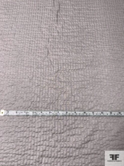 Vertical Plissé Striped Cotton Voile Shirting With Lurex Fibers - Dusty Lilac Grey -Fabrics And Fabrics Store 13165 2