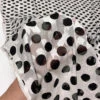 Made In Japan Polka Dot Printed And Floral Fil Coupé Cotton Voile - Black / Off-White 2 Made In Japan Polka Dot Printed And Floral Fil Coupé Cotton Voile - Black / Off-White -Fabrics And Fabrics Store 13204 7