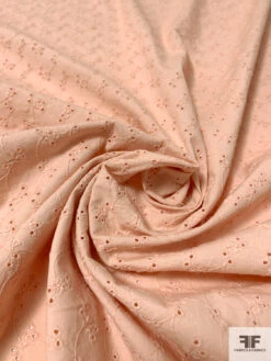 Ditsy Vine Floral Embroidered Eyelet Stretch Cotton Poplin - Dusty Blush-Peach 17 Ditsy Vine Floral Embroidered Eyelet Stretch Cotton Poplin - Dusty Blush-Peach -Fabrics And Fabrics Store 13264 7