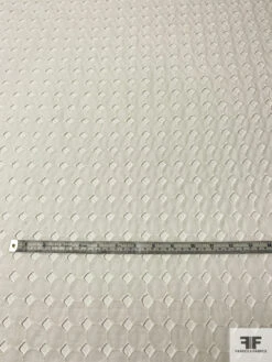 Geometric Embroidered Eyelet Cotton Voile - Off-White 14 Geometric Embroidered Eyelet Cotton Voile - Off-White -Fabrics And Fabrics Store 13269 2