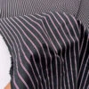 Vertical Striped Yarn-Dyed Stretch Cotton Twill - Black / Magenta / White 1 Vertical Striped Yarn-Dyed Stretch Cotton Twill - Black / Magenta / White -Fabrics And Fabrics Store 13303 7