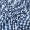 Gingham Check Yarn-Dyed Fine Cotton Shirting - Royal Blue / Off-White -Fabrics And Fabrics Store 13316 5