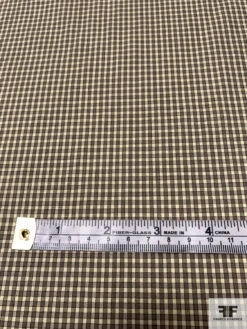 Mini Gingham Check Yarn-Dyed Fine Cotton Shirting - Pastel Lime / Eggplant Purple 15 Mini Gingham Check Yarn-Dyed Fine Cotton Shirting - Pastel Lime / Eggplant Purple -Fabrics And Fabrics Store 13321 3