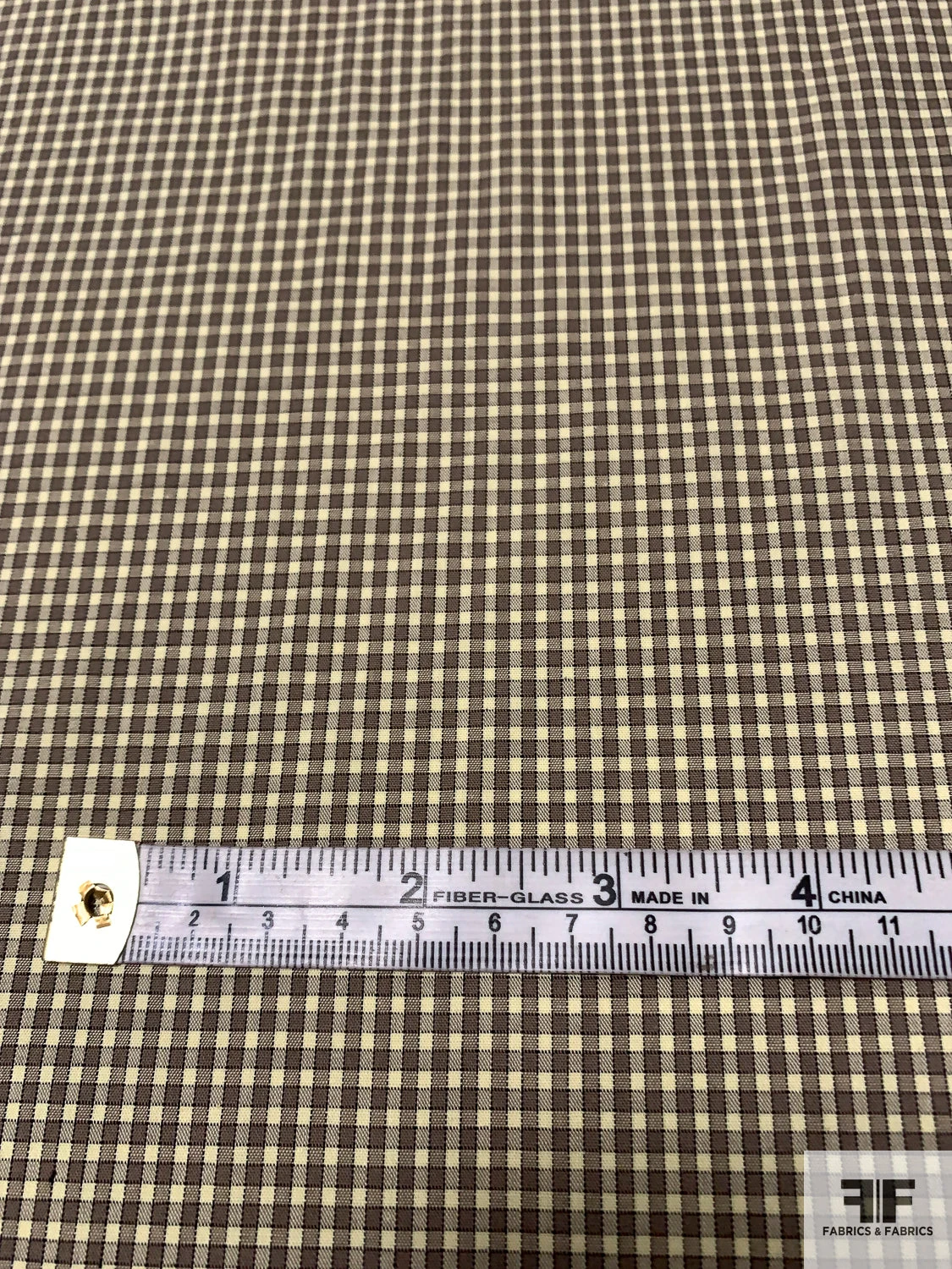 Mini Gingham Check Yarn-Dyed Fine Cotton Shirting - Pastel Lime / Eggplant Purple 8 Mini Gingham Check Yarn-Dyed Fine Cotton Shirting - Pastel Lime / Eggplant Purple - Image 6