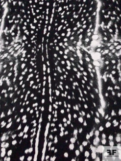 Prabal Gurung Animal Pattern Printed Satin Silk Chiffon - Black / White 13 Prabal Gurung Animal Pattern Printed Satin Silk Chiffon - Black / White -Fabrics And Fabrics Store 13330 1