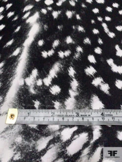 Prabal Gurung Animal Pattern Printed Satin Silk Chiffon - Black / White 15 Prabal Gurung Animal Pattern Printed Satin Silk Chiffon - Black / White -Fabrics And Fabrics Store 13330 3