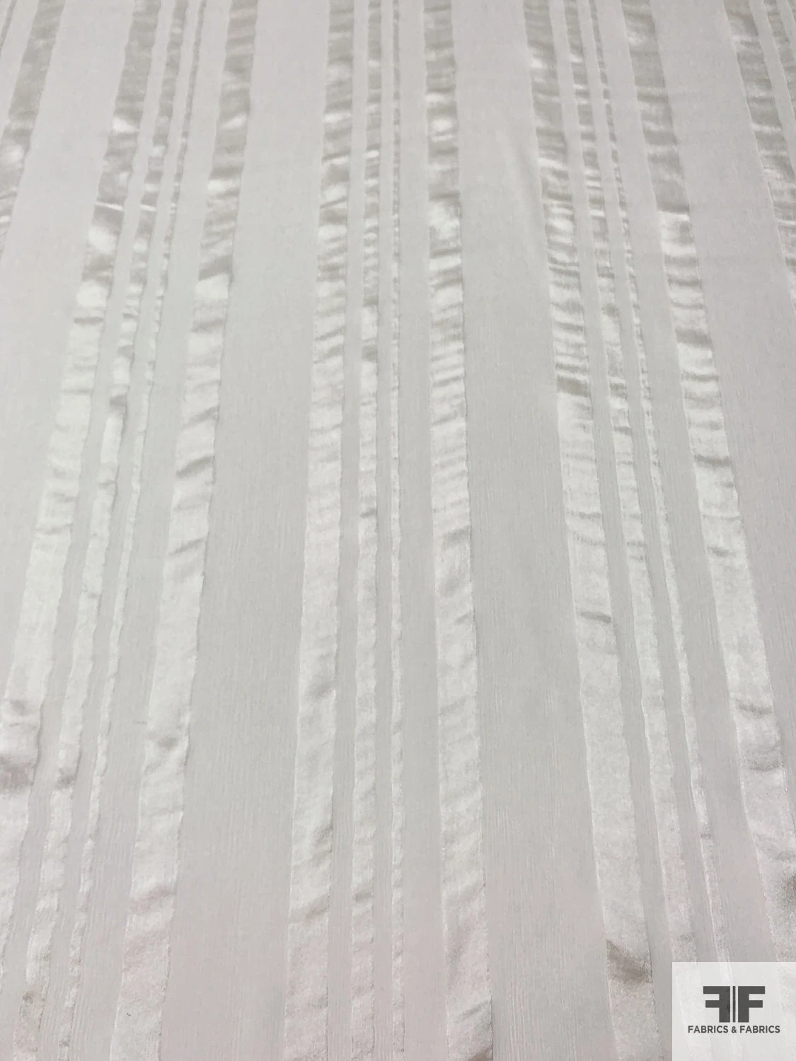 Prabal Gurung Satin Striped Crinkled Silk Chiffon - White 6 Prabal Gurung Satin Striped Crinkled Silk Chiffon - White - Image 4