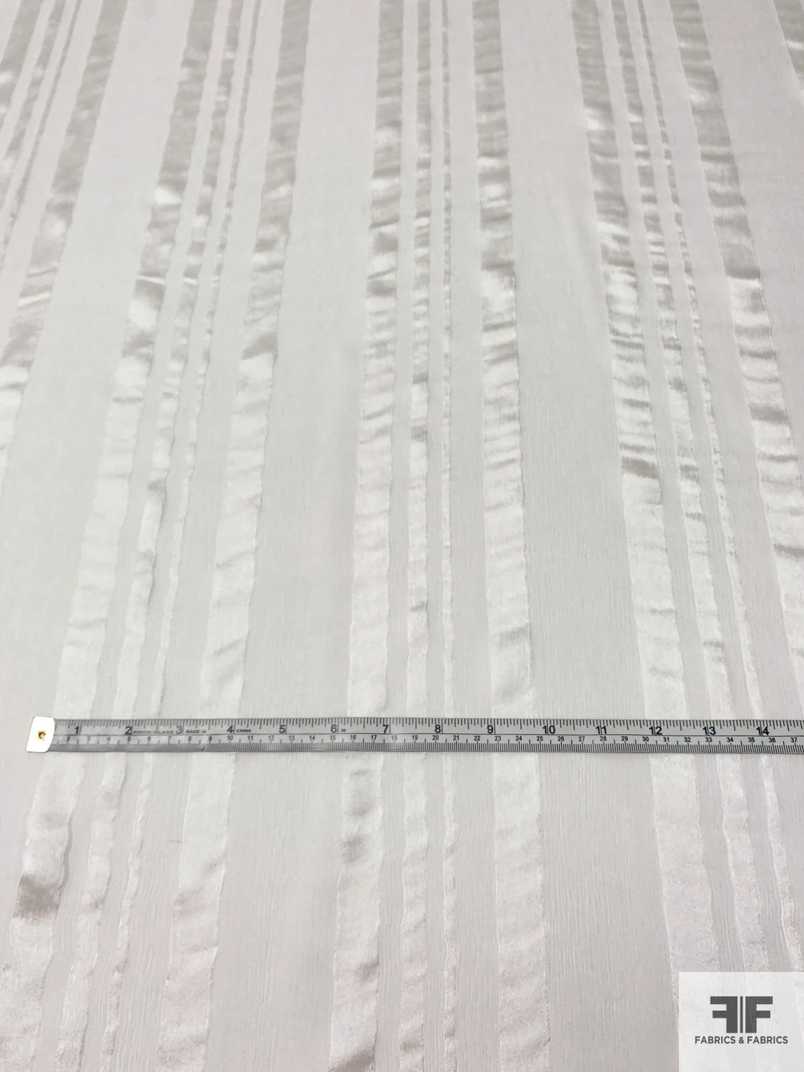 Prabal Gurung Satin Striped Crinkled Silk Chiffon - White 7 Prabal Gurung Satin Striped Crinkled Silk Chiffon - White - Image 5