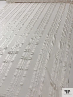 Prabal Gurung Satin Striped Crinkled Silk Chiffon - White 16 Prabal Gurung Satin Striped Crinkled Silk Chiffon - White -Fabrics And Fabrics Store 13387 4